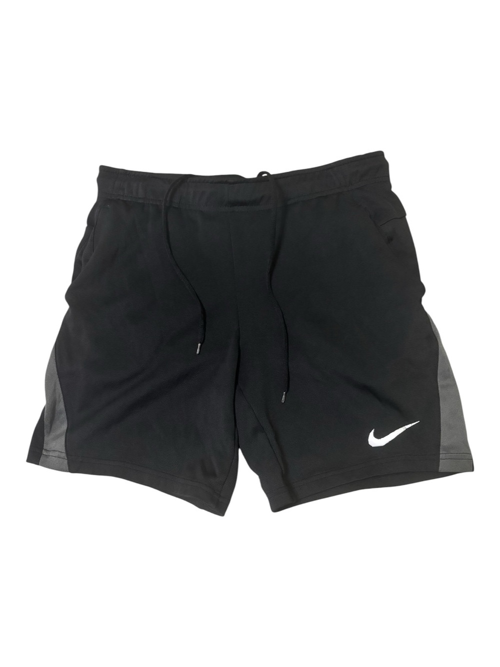 Nike Black Athletic Shorts with Gray Side Panels